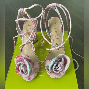 New in Box Floral Strappy Heels